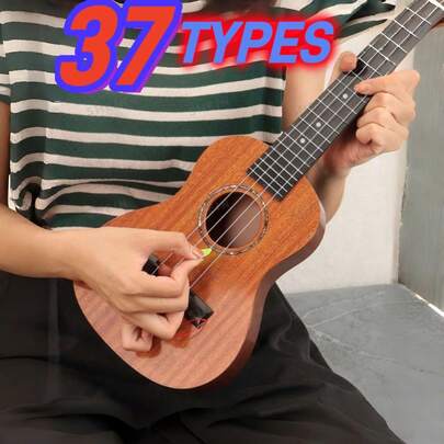 Ukelele de 21 pulgadas/54 cm para principiantes, instrumento musical de nivel inicial, juguete de guitarra realista para práctica y aprendizaje musical, adecuado como regalo, disponible en diferentes tonos de madera