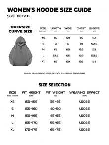 Women's casual jumper, Large front pocket，Relaxed fit, Soft fabric, Street style, Comfortable for everyday wear, Suitable for autumn/winter, Graphic lettering design, Designed for young women - 黑色 - 查看 10