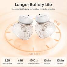 Pack Of 2 Electric Breast Pump, Portable With 3 Modes And 12 Levels, 5s Assembly, Memory Mode, LCD Display, Electric Breast Pump Portable With 19 Mm / 21 Mm Flange - Xám - Xem 7