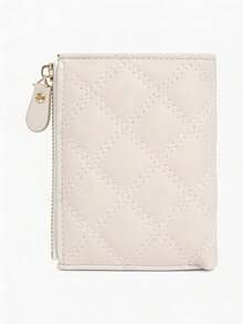 2025 女士短款钱包 刺绣 TPU 拼接学生卡包 极简拉链零钱包 女士钱包 小钱包 可爱钱包 迷你钱包 女士钱包