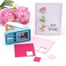 1" X 0.8" Rectangle Stamp Punch, Lever-Style Craft Punch For Paper Arts, Scrapbooking, DIY Card Making And More - Multicolor - View 10