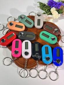 斋月便携式电子计数器，迷你定时器钥匙扣，数字显示厨房计数器，小巧便携装饰吊坠，时间管理工具，斋月小礼物，适合户外多种场景使用 - 彩色 - 查看 7