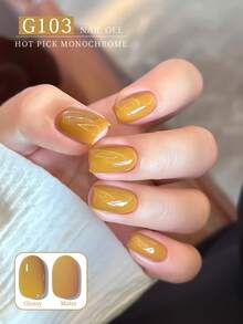 XEIJAYI 1 Bottle 15ml Yellow & Red Gel Nail Polish, Removable Gel Nail Polish, Suitable For All Seasons - DIY Home Manicure Salon Nails - Yellow - View 3