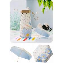 YQQ Meichoon UPF50+ - Paraguas de viaje compacto y ligero portátil resistente al viento impermeable plegable diseño de flores para mujer2179 - como en la foto - Ver 2