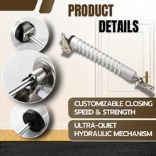 Heavy Duty Automatic Door Closer With Wind Chain Kit - Adjustable Speed, Polished Metal Finish, Touch And Remote Control - Make Your Home And Stylish - Multicolor - View 2