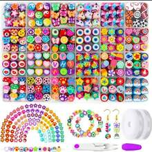 400pcs/Box 24 Assorted Patterns Soft Clay Beads Accessories Received DlY Making Set - Multicolor - View 3