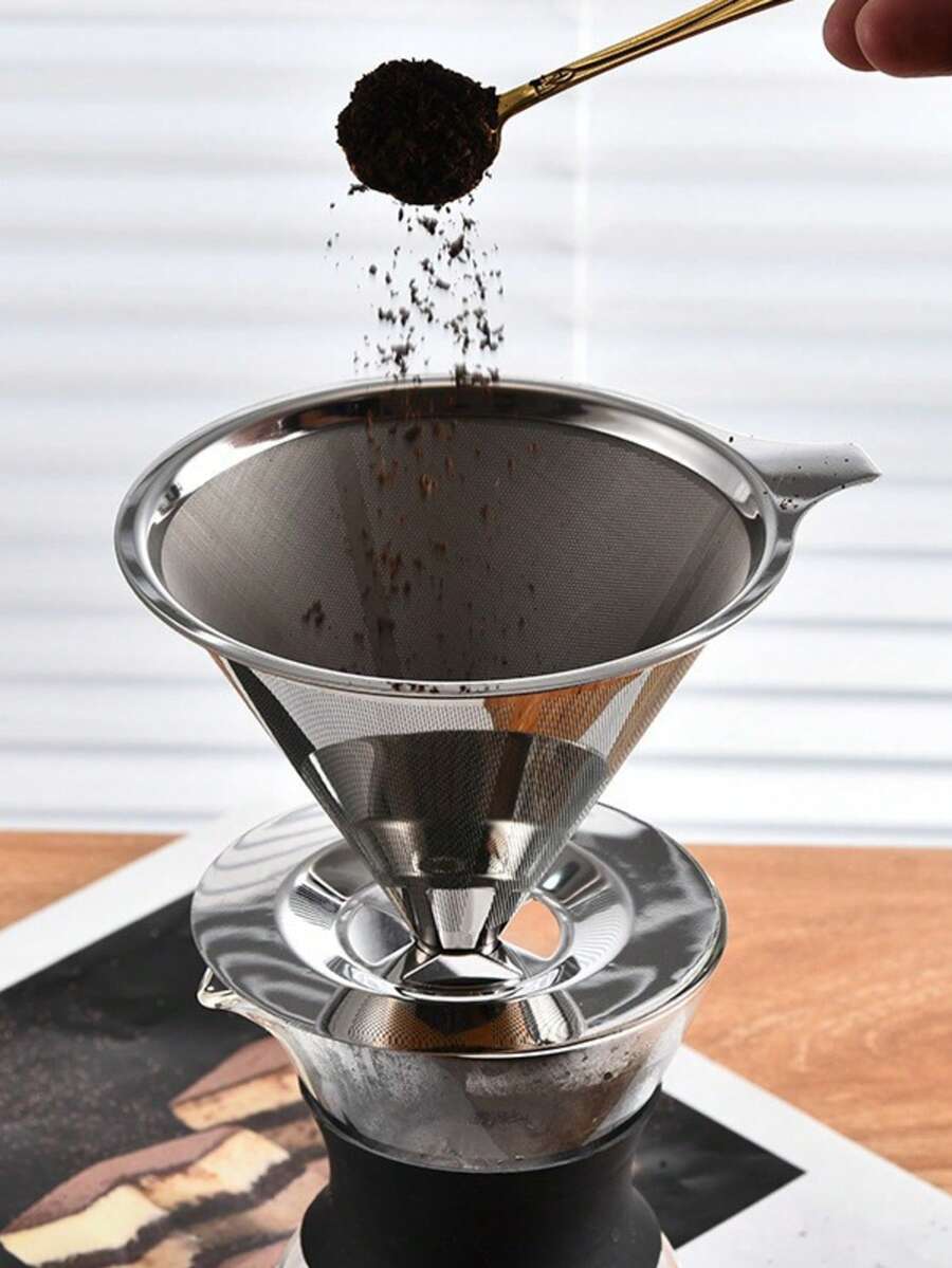 Filtro De Café Coador Inox Reutilizável Pour Over/Filtro de chá reutilizável de aço inoxidável alta qualidade 304