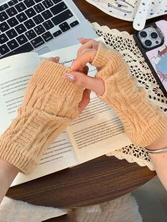 Men's And Women's Warm Winter-Spring Gloves - Simple And Fashionable Open- Gloves For Winter-Spring, New Style, Open Fingers