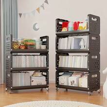 3/4/5 Tier Rolling Storage Cart, Multifunctional Movable Shelving Unit, Suitable For Organizing Clutter, Home Storage, Applicable For Living Room, Bedroom, Study - Space Saving, Compact Design, Multi-Tier Cart, Easy Assembly, Durable Plastic Material, Adjustable Height, Mobile Shelving, Small Space Living, Office Supplies