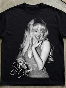 Carpenter Shirt, Short N' Sweet Tour Tee, Sabrina Tshirt, Sabrina Inspired Merch, Music Lover Gift - Black - View 1
