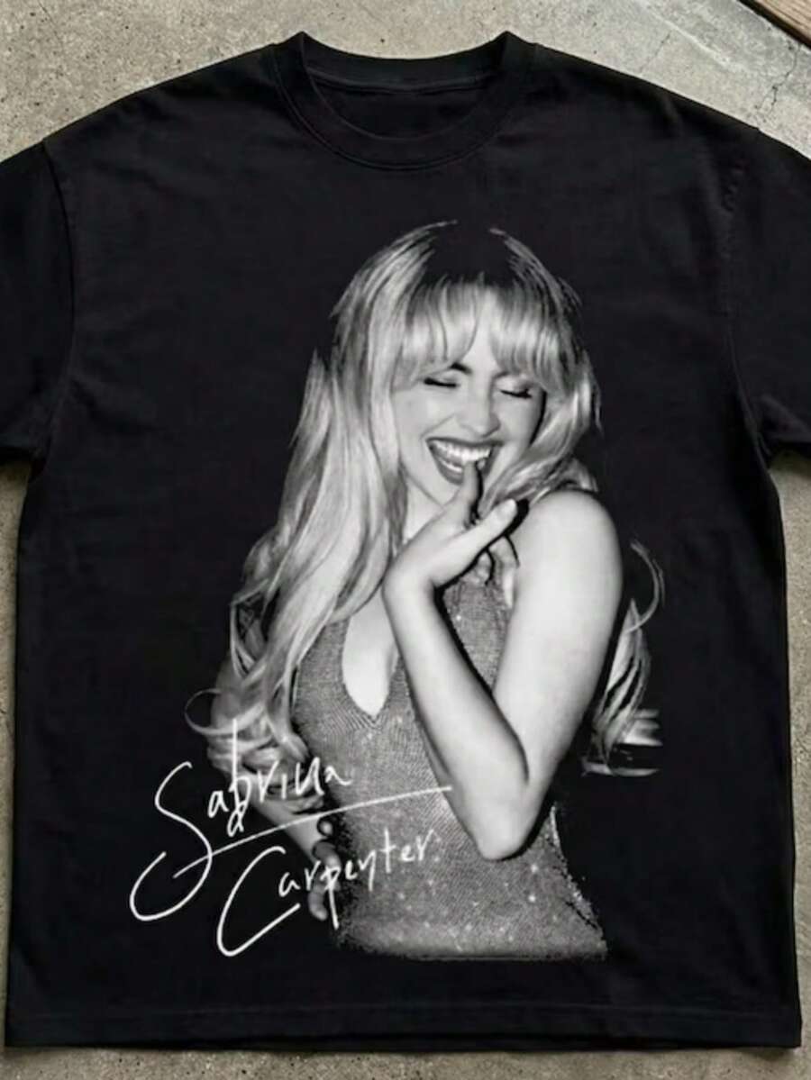 Carpenter Shirt, Short N' Sweet Tour Tee, Sabrina Tshirt, Sabrina Inspired Merch, Music Lover Gift - Black - View 1