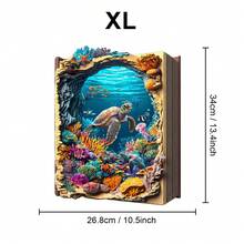 1件裝 Sunset In A Book/Deep Blue 木製不對稱拼圖，動物造型2D拼圖玩具，適合兒童與成人，益智遊戲，派對、假日、聖誕與生日禮物，獨特魔幻桌面裝飾創意木製拼圖禮品 - 彩色 - 查看 15