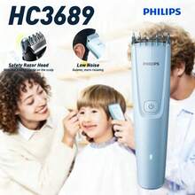 PHILIPS 飞利浦 HC3689 电动理发器，刀头可水洗，家用电动理发器，多种长度设置 - 淺藍色 - 查看 1