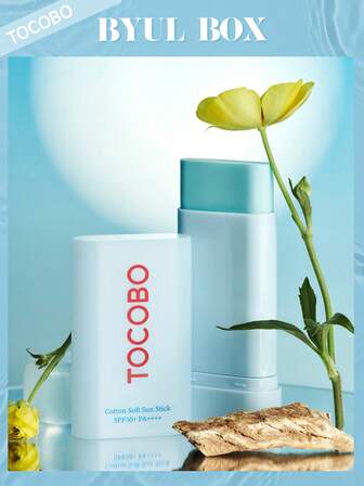 TOCOBO Cotton Soft Sun Stick SPF50+ PA++++ 19g - Weightless & Invisible | No White Cast, Portable, Korean Sunscreen For Reapplication