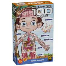 Loja Grow Quebra-cabeça 100 peças Corpo Humano - Multicolorido - Visão 1