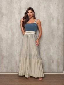 elegante  Festa  Night    Tricô    Plissado    Casamento  Noite  Festa de aniversário  Formal e Noturno  Elegante e casual