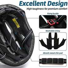 Adult Bicycle Helmet with Magnetic Feature and Rechargeable Rear USB Light for Mountain and Road Biking - Negro Blanco - Ver 8