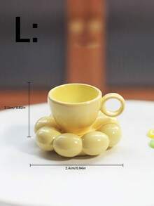 1 Peça Xícara de Café/Chá em Formato de Nuvem para Casa de Bonecas, Adequada para Acessórios de Casa de Bonecas 1:6 e 1:12, Brinquedos de Comida em Miniatura, Adereços de Fotografia, Conjunto de Xícaras Elegantes para Casa de Bonecas (Opções de Tamanho P/M/G), Cria uma Atmosfera Aconchegante! - Multicolorido - Visão 20