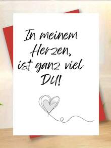 1 张浪漫的德国情人节贺卡 - 送给男友/女友、丈夫/妻子或任何特别的人的温馨情人节礼物。情人节贺卡。 - 彩色 - 查看 3