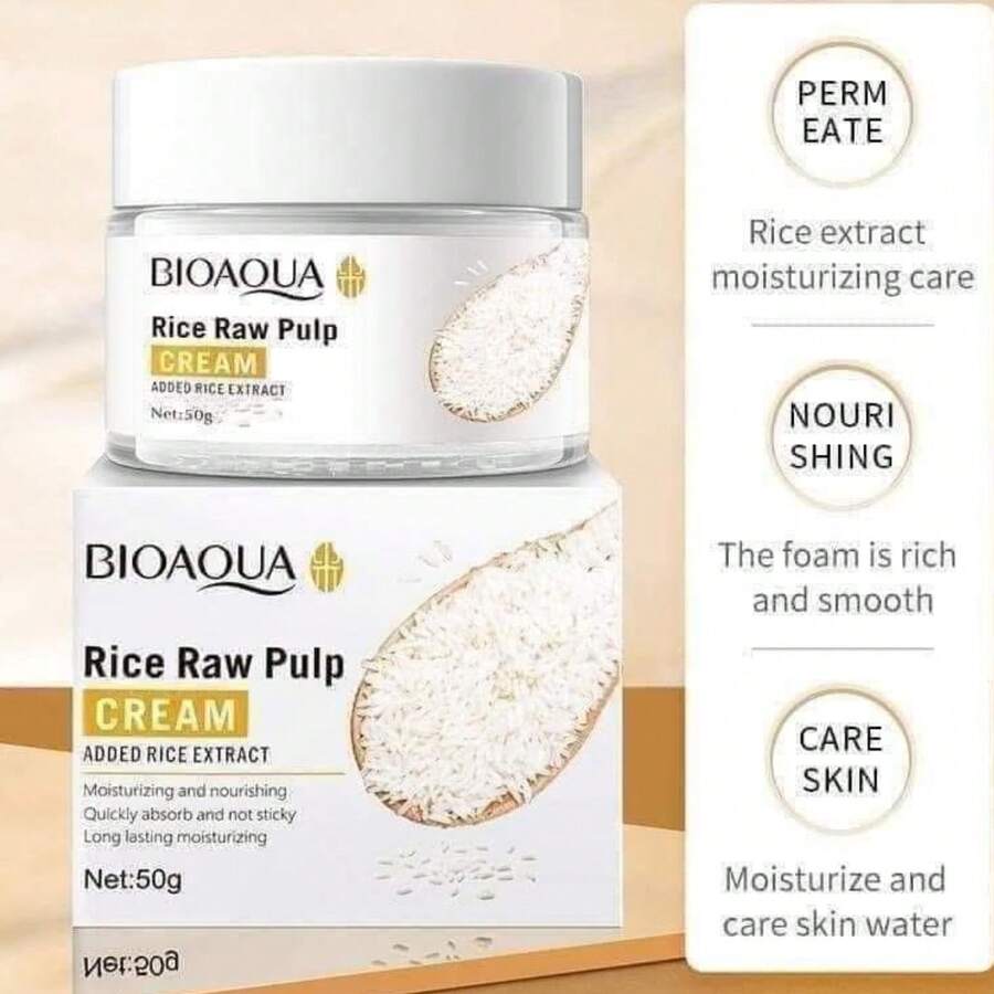 CREMA FACIAL DE ARROZ ACLARANTE BIOAQUA - Blanco - Ver 1