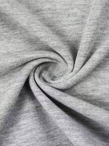 1pcs Four-Leaf Clover And Bowknot Combination Pattern, The Four-Leaf Clover Uses Green Textures Such As Stripes, Plaid, And Floral, And The Bowknot Matches The Corresponding Texture Design Suitable For Spring And Summer Casual Clothing, Women's T-Shirts, Seasonal Clothing, Artistic Design, Soft Material, Lightweight Shirt, Spring And Summer Fashion, Comfortable Fabric, Printed T-Shirt 180gLadies Relaxed Fit Short Sleeve Shirt Easy To Match - Xám - Xem 3