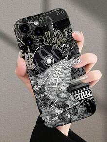 Fashionable, Popular, Personalized, Korn Band Pattern Design Theme Luxury Shockproof Aesthetic Cute Phone Case,Lens Protrusion Protection , Compatible With For  16/16Plus/16Pro/16ProMax, 15,14, 13, 12, 11 Series And Compatible With For Galaxy S/A Series,Gift For Easter Day, Christmas Halloween Decoration/Gift For Birthday, Girlfriend, Boyfriend, Friend Or Yourself. Covers - Estilo 1 (1 pieza) - Ver 2