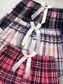 Bộ 3 quần short kẻ caro cho nữ. - Nhiều màu - Xem 4