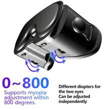 4K Ultra HD VR Headset, Verbesserte Linsen, IMAX Kino-Niveau Erlebnis, Einstellbar für Kurzsichtigkeit, Geeignet für 5-7 Zoll Smartphones - Schwarz - Übersicht 5