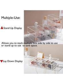 Hộp đựng kính râm 4 tầng bằng acrylic, khay đựng đồ trang điểm chắc chắn và bền bỉ, giá trưng bày trang sức, tiện dụng cho gia đình và văn phòng. - Nhiều màu - Xem 5