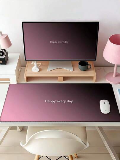 1 件装高级渐变色图案大号鼠标垫，办公桌垫，键盘垫，全包覆设计，防滑橡胶底，卡通图案，返校季游戏鼠标垫，办公桌配件，文具，鼠标垫，适用于办公室和学生