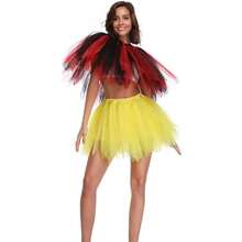 Women's Teen's 1950s Vintage Tutu Tulle Petticoat Ballet Bubble Skirt,35623655 - 紅白色 - 查看 6