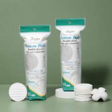 优质棉片 – 100% 纯棉 – 柔软、吸水性强、低致敏性，适用于卸妆、护肤、洁面 – 无绒毛