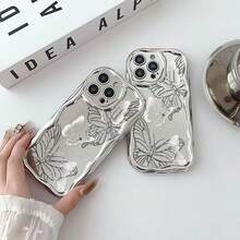Elegante diseño de alas de mariposa. Esta elegante funda es compatible con los modelos  16, 15, 14 Pro Max, 13, 12, 11, XR y XS Plus. Fabricada en silicona TPU, ofrece protección contra golpes y caídas, además de una sensación superior. Es un regalo ideal para familiares, amigos y seres queridos, y una elección perfecta para Navidad. cubiertas, funda de teléfono, fundas de teléfono, funda de , funda de  17 pro, funda de  16, navidad, funda de  17 pro max, funda de  17, fundas de , funda de  15,  17 pro max, fundas para , funda de  16 plus, regalos de navidad, funda de  13, funda de teléfono de navidad, funda de  16 pro, funda de teléfono  15, funda de teléfono  13, funda de  28, rosa, funda de teléfono rosa, regalos, malvado, regalos para mujeres - Plateado - Ver 6