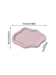 1 pieza Plato de cerámica con diseño de nube estilo INS, vajilla de alta calidad, apto para desayuno, postre, fruta - Multicolor - Ver 13