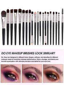 45pcs Complete Makeup Brush Set, Including 20pcs Makeup Brushes (Powder Brush, Blush Brush, Highlighter Brush, Eyeshadow Brush), 1pc Makeup Sponge (6pcs Liquid Makeup Sponges, 6pcs Mini Sponges, 12pcs Finger Sponges), 6pcs Makeup Wedges, 1pc Makeup Brush Cleaning Bowl,Giveaways,Professional Makeup Brushes,Complete Makeup Set - Multicolor - View 6