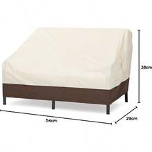 Basics Funda protectora para sofá tipo lounge de patio 2 plazas impermeable protección anti-UV durable beige/canela - beige canela - Ver 6