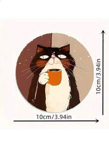 8件套木质杯垫，可爱动物造型，适用于客厅、厨房、餐厅、商业场所，可作礼品、新年装饰、派对用品、送给男女朋友的礼物，也适合情人节、婚礼、复活节等场合。 - 彩色 - 查看 3