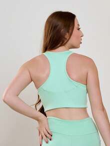 Basic Fitness Set With Pocket (Pants + Top) 11270/10750 - Mint Green - View 4