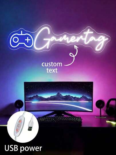 Biển hiệu đèn neon tên người chơi tùy chỉnh trang trí phòng - Biển hiệu đèn neon tên người dùng cá nhân hóa làm quà tặng cho bé trai hoặc bé gái, trang trí Giáng sinh, trang trí nhà cửa cho phòng ngủ trẻ em, đèn neon hình trái tim, biển hiệu đèn neon tùy chỉnh để trang trí tường, quà sinh nhật, quà Giáng sinh, biển hiệu phát sáng, quà tặng tiệc tùng cho trẻ em