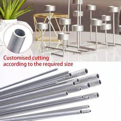 Multi-Size Aluminum Tube 2-5mmx300mm 6063 Alloy For DIY Crafts Bathroom Racks Easy Cutting Welding Surface For Electroplating