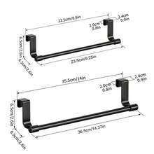 1pc Modern Kitchen Towel Rack, Drill-Free, Door-Mounted Towel Bar For Cabinet Doors, Ideal For Storing Towels, Rags And Gloves. Kitchen Items Kitchen Accessories Kitchen Tools - Multicolor - View 10