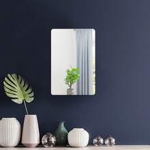 OUTANA 1片无框自粘全身镜墙贴。可移除、防碎、非玻璃材质的长方形镜子,适用于卧室、健身房门、客厅、浴室和办公室,可用作装饰化妆镜或墙镜。 - 彩色 - 查看 3