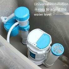 Modern Toilet Replacement Valve Kit, Plastic Structure, Fits Multiple Toilet Tank Models, Easy Installation, No Pressure