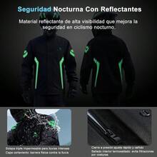 Impermeable Motociclista ore y Muer Camarra para Motociclista ore y Pantalón Impermeable con Refleos Entrepierna Amplia Transpirable Comodidad y Duradero - XL170175cm7085kg - Ver 4