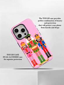 Estuche para teléfono con personaje de Cascanueces bailando Compatible con estuches para teléfonos   17  16 Pro Max  15 Pro Max  13 y  12 Hecho de material TPU a prueba de caídas, resistente al desgaste y cómodo de sostener Un gran regalo para familiares, amigos, seres queridos, novios/novias y para Navidad - Blanco - Ver 5