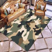 Versatile Camo Rug - 8mm Thick, Machine Washable For Kitchen, Bathroom, Living Room & Bedroom Decor - Multicolor - View 3