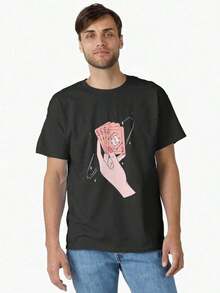Vintage Chappell Roans Fan Art T-Shirt, Magic Cards I Heard You Like T-Shirt Design, Official Band Tour Style Tee - 100% Cotton, Crew Neck For Men And Women - Everyday Casual Wear For All Seasons - Comfortable Crew Neck Clothing, Streetwear Essential And Unique Birthday Gift For Fans - 黑色 - 查看 12