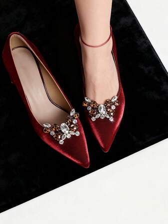 2pcs Multi-Color Faux Leopard Print Crystal Studded Wing Shaped Metal Decor, Fashionable Elegant Classic Cute DIY High Heel Shoes Accessories, Suitable For Stylish Sexy Ladies' Date Shoes, Sneakers, Fashion Brooch Clips, Bag Clips, Home Decor Multipurpose Decoration