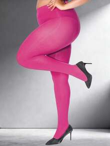 1 Quần legging nữ cỡ lớn, Quần legging 80D màu trơn mờ, Chất liệu sợi Polyester mềm mại, Có thể giặt tay, Có nhiều màu sắc, Quần bó cạp cao, Phù hợp với phụ nữ cỡ lớn. - Nhiều màu - Xem 10