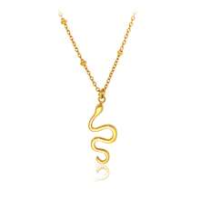CLAU CRIS  Clau Cris Snake Curve Pendant Necklace NL3320 - Gold - View 2